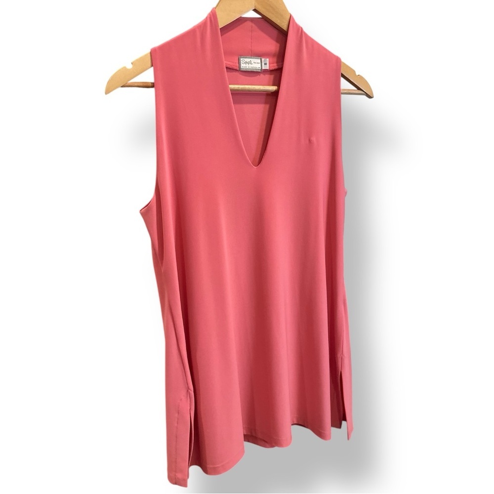 Sympli Orange Pink Sleeveless Tank Top
